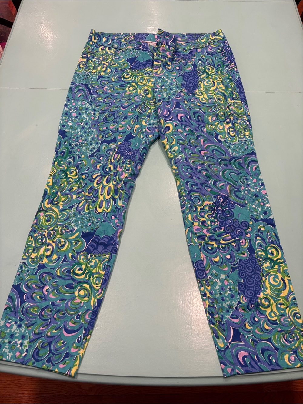 Lilly Pulitzer Teal, Blue & Purple Lilly’s Lagoon Kelly Pants